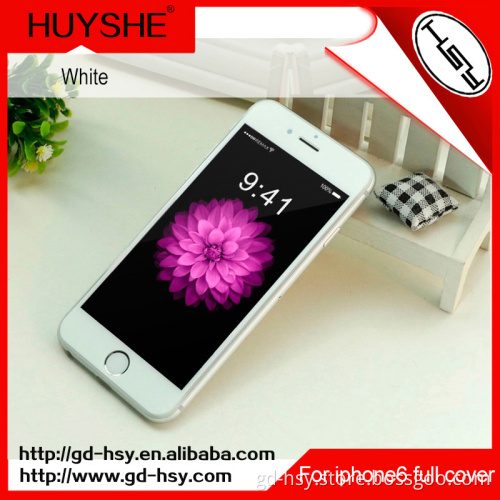 HUYSHE Mobile Phone Cover,Full Coverage Japan AGC Tempered Glass Screen Film Protector Black and White for iphone 6